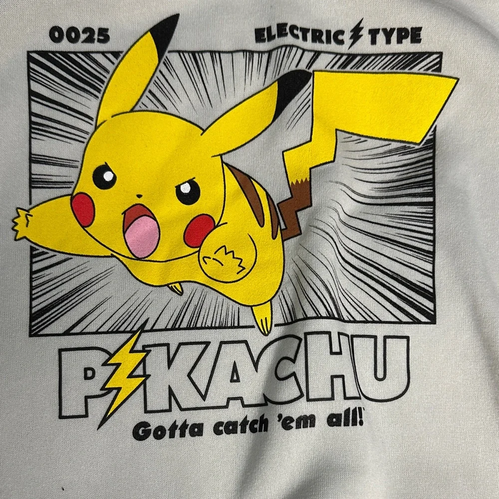 Pokémon‎ Pikachu Graphic Hoodie Boys Size 10/12 Large